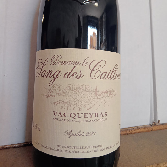 Vacqueyras Cuvee Azalais 2021 Le Sang des Cailloux Christopher